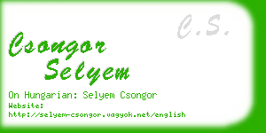 csongor selyem business card